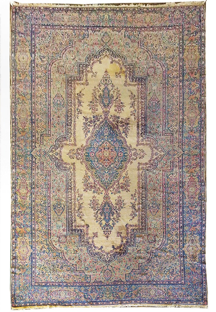 Majestic 10.10 x 18.6 Antique Persian Kerman Rug Handmade Wool (1 of 18)