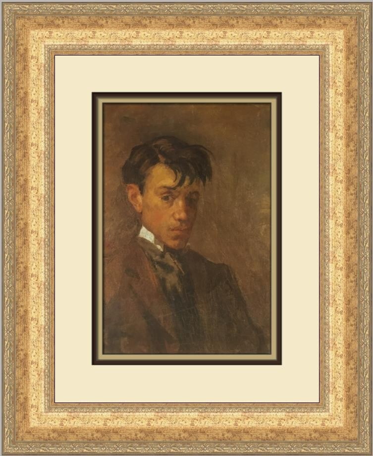 Pablo Picasso Self-Portrait with Uncombed Hair Custom Framed Art Print: Pablo Picasso Self-Portrait with Uncombed Hair Custom Framed Art Print This exquisite custom framed print features Pablo Picasso's renowned work titled "Self-Portrait with Uncombed Hair." The piece sh