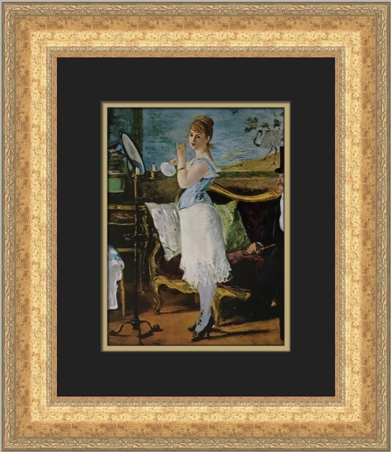 Edouard Manet Portrait of Nana Custom Framed Print 19 x 16: Edouard Manet Portrait of Nana Custom Framed Print 19 x 16 This exquisite custom framed print features Edouard Manet's iconic artwork, "Portrait of Nana." The piece is a stunning representation of Exp