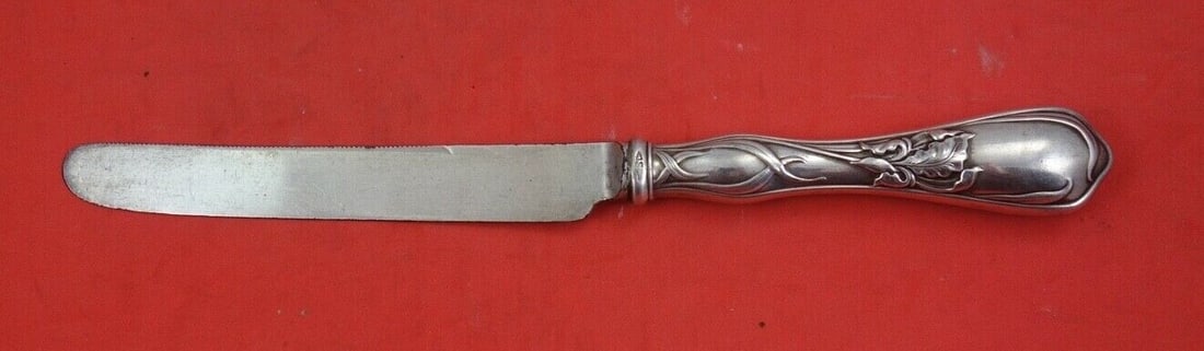 DS Spaulding Iris Pattern Sterling Silver Citrus Knife 7.5": DS Spaulding Iris Pattern Sterling Silver Citrus Knife 7.5" This exquisite citrus knife features a sterling silver hollow handle adorned with the elegant Iris pattern. Crafted by DS Spaulding, this pi