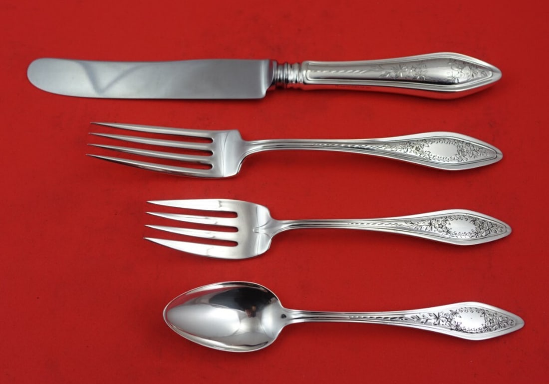 Towle Sterling Silver 4-Piece Mary Chilton Engraved Place Setting (1 of 3)