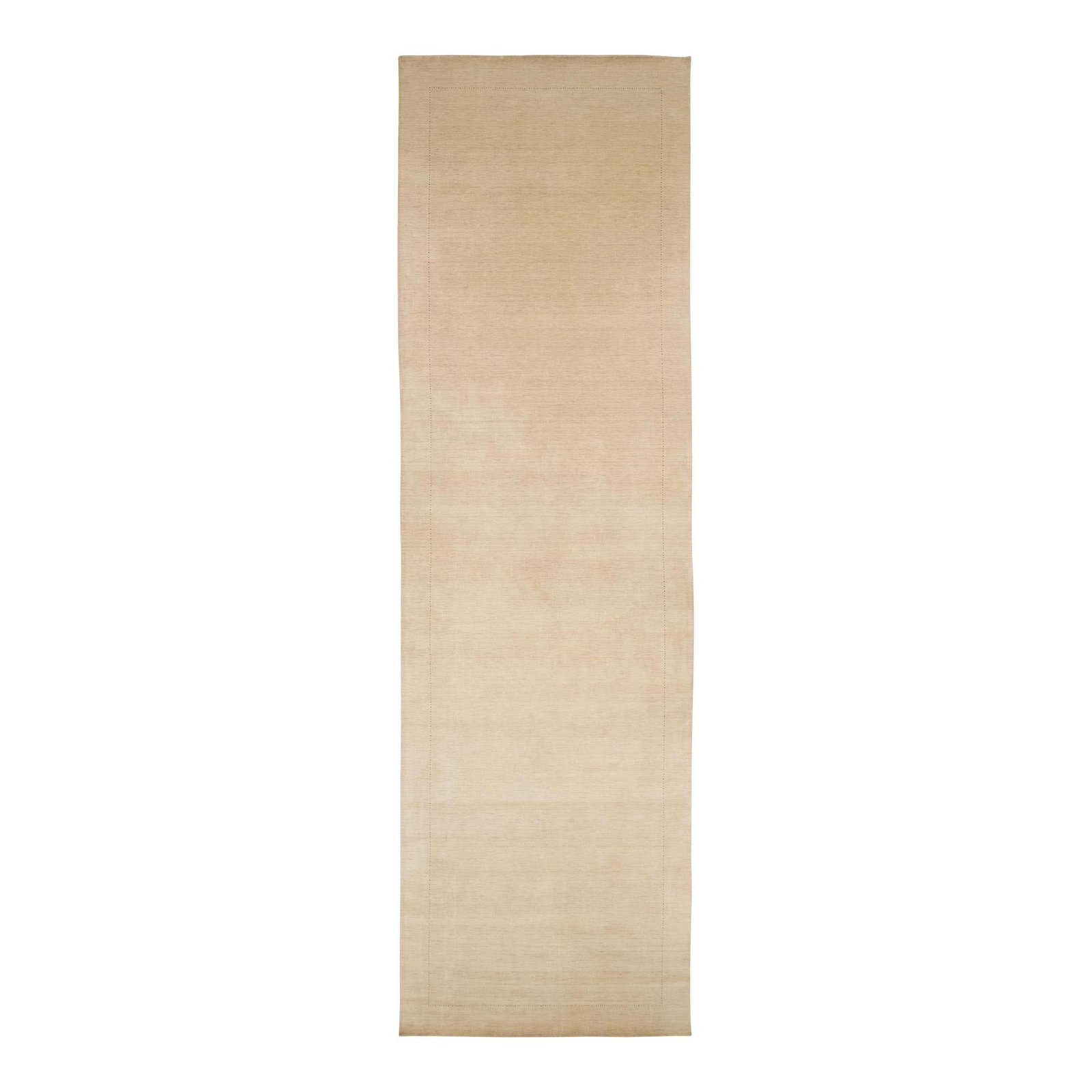 Oversized Gabbeh Wool Rug Minimalist Beige Design 7'9 x 25'9: Oversized Gabbeh Wool Rug Minimalist Beige Design 7'9 x 25'9 Enhance your space with this exquisite hand-crafted Gabbeh wool rug. Featuring a minimalist design, it showcases a harmonious blend of blue