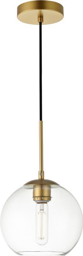 Elegant Lighting Baxter Pendant Light Brass Clear Transitional Style: Elegant Lighting Baxter Pendant Light Brass Clear Transitional Style Illuminate your space with the Stylish Baxter Pendant, featuring a transitional style that complements any room. This pendant light