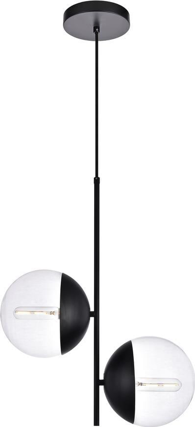 Elegant Lighting Eclipse Black Pendant Light UL Listed 22H 17.25W 8D: Elegant Lighting Eclipse Black Pendant Light UL Listed 22H 17.25W 8D Illuminate your space with the Modern Elegance Eclipse Black Pendant Light. This stunning piece features a transitional style that