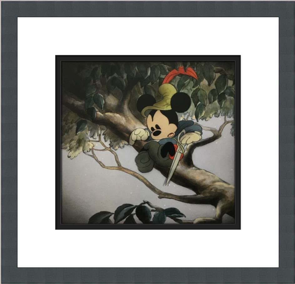 Mickey & Minnie Mouse Brave Little Tailor I Custom Framed Lithograph: Mickey & Minnie Mouse Brave Little Tailor I Custom Framed Lithograph This beautifully custom framed print features Mickey and Minnie Mouse in the beloved scene from 'Brave Little Tailor I'. Created by