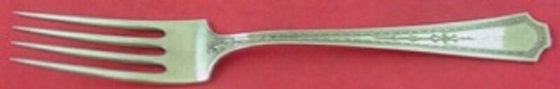 Durgin Colfax Sterling Silver Fork 7.25 Inch Heirloom Flatware: Durgin Colfax Sterling Silver Fork 7.25 Inch Heirloom Flatware This exquisite fork is part of the Colfax pattern by Durgin-Gorham, crafted from high-quality sterling silver. Measuring 7 1/4 inches, it