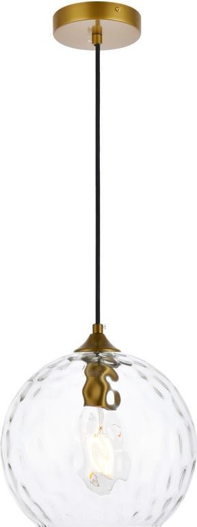 Elegant Lighting Cashel Brass Pendant Light Contemporary Design (1 of 1)