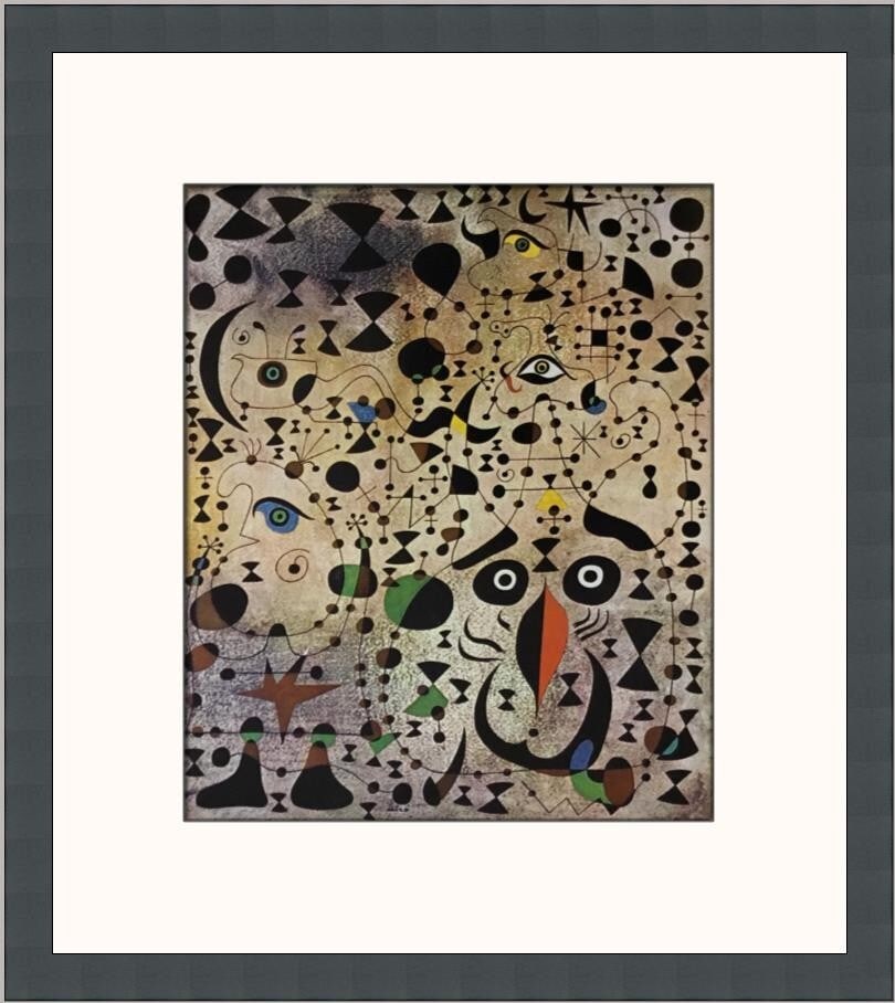 Joan Miro Beautiful Bird Custom Framed Surrealist Print 1987: Joan Miro Beautiful Bird Custom Framed Surrealist Print 1987 This stunning print titled "Beautiful Bird" by renowned artist Joan Miro is a beautiful representation of surrealism. Created in 1987, this