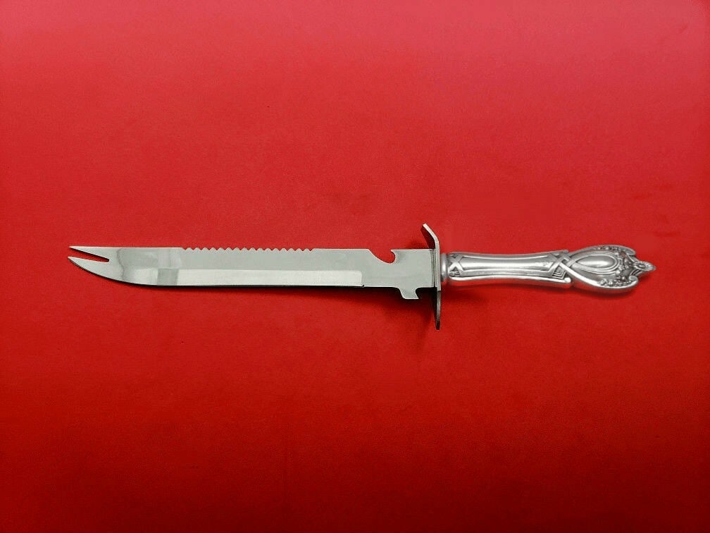 Lunt Monticello Sterling Silver Ham Slice Knife 11.5 Inch Custom: Lunt Monticello Sterling Silver Ham Slice Knife 11.5 Inch Custom This exquisite Monticello ham slice knife by Lunt features a stunning sterling silver hollow handle paired with a durable stainless ste