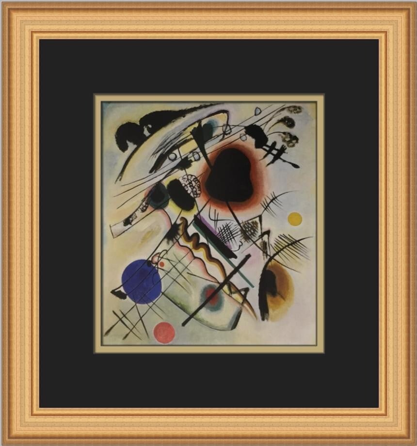 Wassily Kandinsky Black Spot Custom Framed Art Print 13x13: Wassily Kandinsky Black Spot Custom Framed Art Print 13x13 This exquisite custom framed print features the iconic work "Black Spot" by celebrated artist Wassily Kandinsky. Measuring 13 inches by 13 in