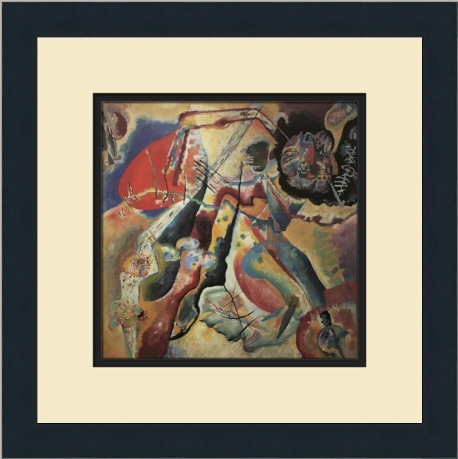 Wassily Kandinsky The Red Spot Custom Framed Art Print 14x14: Wassily Kandinsky The Red Spot Custom Framed Art Print 14x14 This captivating custom framed print features Wassily Kandinsky's masterpiece "The Red Spot," showcasing a harmonious blend of Expressionis