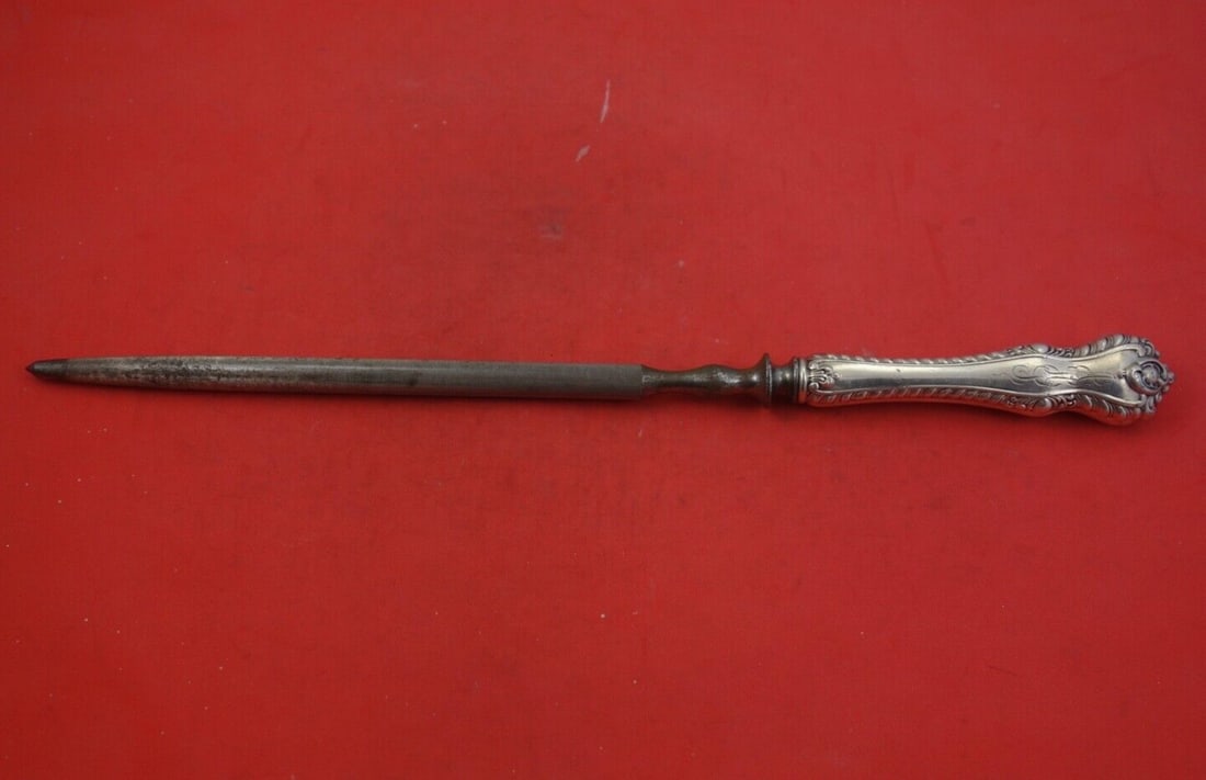 Dominick & Haff Mazarin Sterling Silver Roast Carving Hone 12.5" (1 of 2)