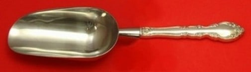 Oneida Grandeur Sterling Silver Ice Scoop Custom Made Serving Piece: Oneida Grandeur Sterling Silver Ice Scoop Custom Made Serving Piece This exquisite ice scoop is crafted in the Grandeur pattern by Oneida, showcasing a beautiful sterling silver hollow handle paired w