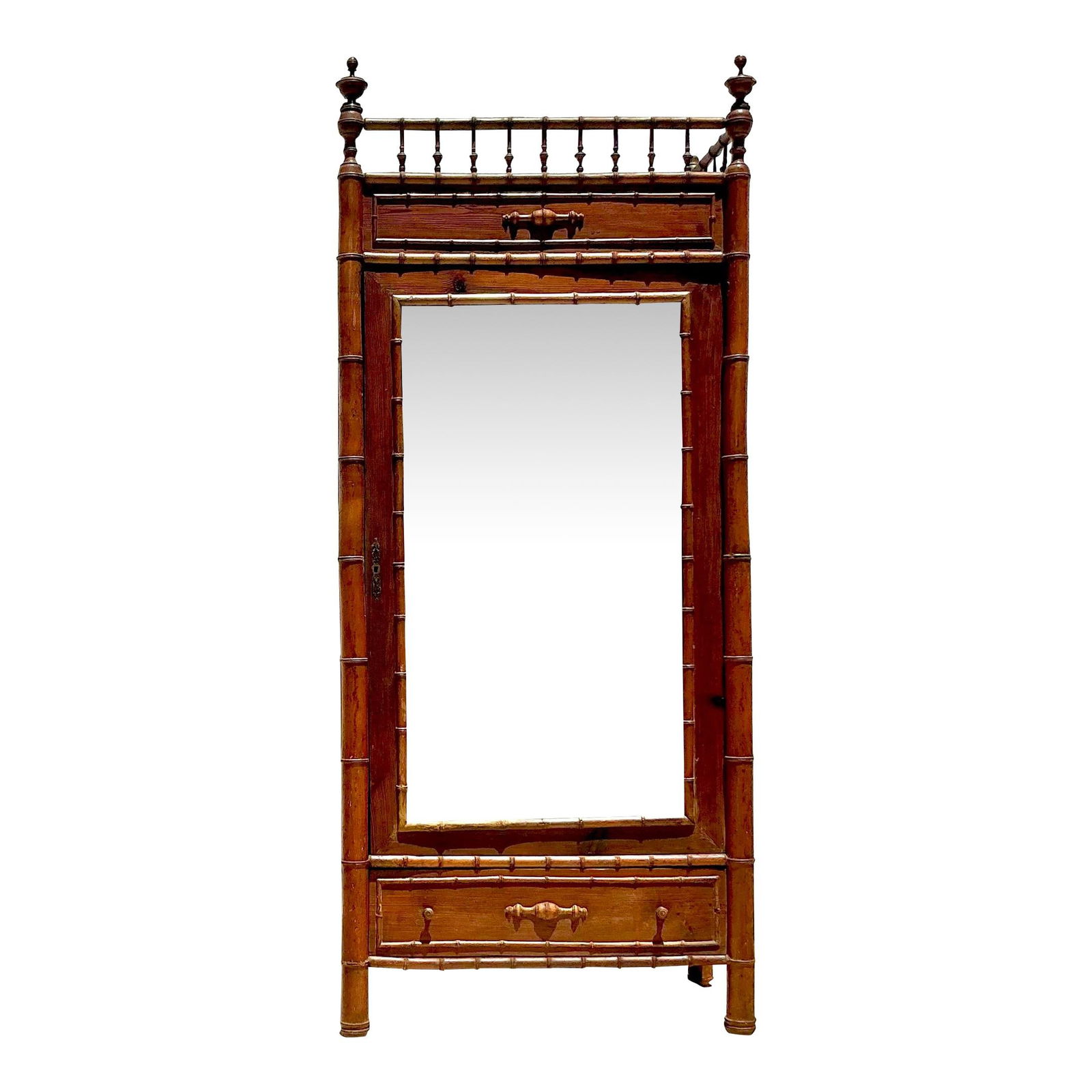 Vintage Coastal Bamboo Armoire with Intricate Detailing 38 x 19 x 88.5: Vintage Coastal Bamboo Armoire with Intricate Detailing 38 x 19 x 88.5 Experience the timeless charm of the Vintage Coastal Carved Bamboo Armoire. This expertly crafted American-style armoire features