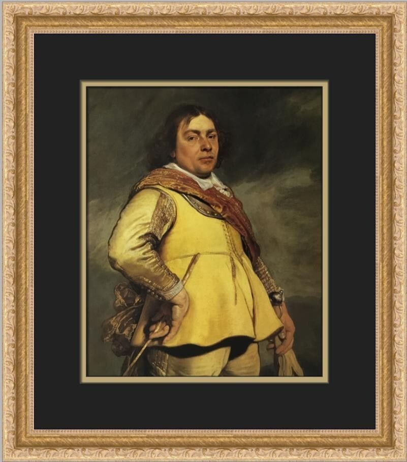 Ludolpf De Jongh Portrait of an Officer Custom Framed Art Print: Ludolpf De Jongh Portrait of an Officer Custom Framed Art Print This exquisite custom framed print titled 'Portrait of an Officer' by Ludolpf De Jongh showcases the artist's realism style. Created in