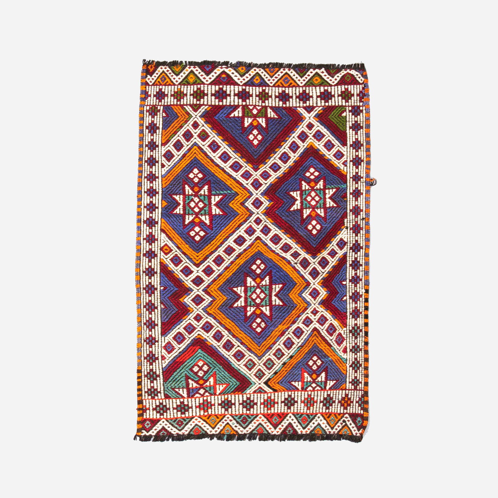 Authentic Handmade Cicim Wool Kilim Rug 28.35 x 44.88 (1 of 8)