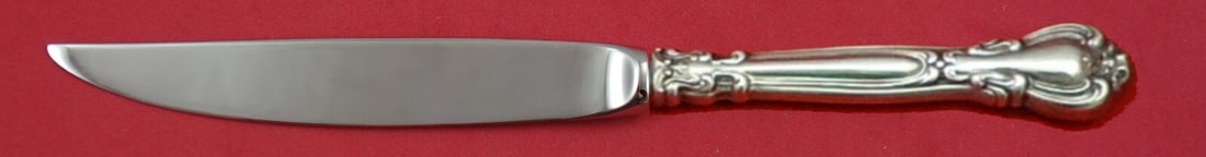 Gorham Chantilly Sterling Silver Steak Knife 8 Inch Stainless Blade: Gorham Chantilly Sterling Silver Steak Knife 8 Inch Stainless Blade Introducing the Chantilly by Gorham Sterling Silver Steak Knife, an elegant addition to your dining experience. This exquisite knife