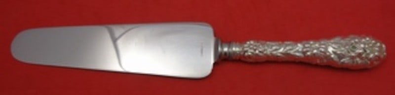 Sterling Silver Cake Server 10 Inch Baltimore Rose Pattern by Schofield: Sterling Silver Cake Server 10 Inch Baltimore Rose Pattern by Schofield This is a Baltimore Rose pattern cake server by Schofield, crafted with a sterling silver hollow handle and a stainless steel na