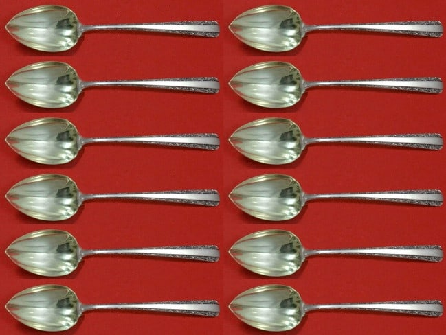 Towle Candlelight Sterling Silver Grapefruit Spoon Set 12 pcs Fluted 5 3/4" (1 of 3)