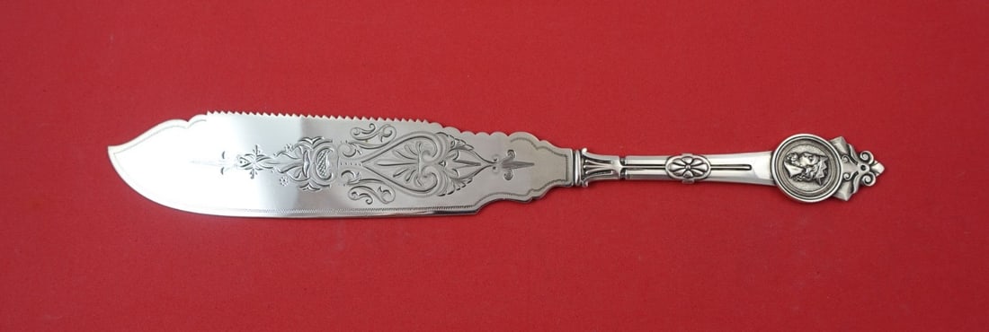 Sterling Silver Cake Saw with Brite-Cut Medallion Pattern by Gorham 10 Inch (1 of 2)