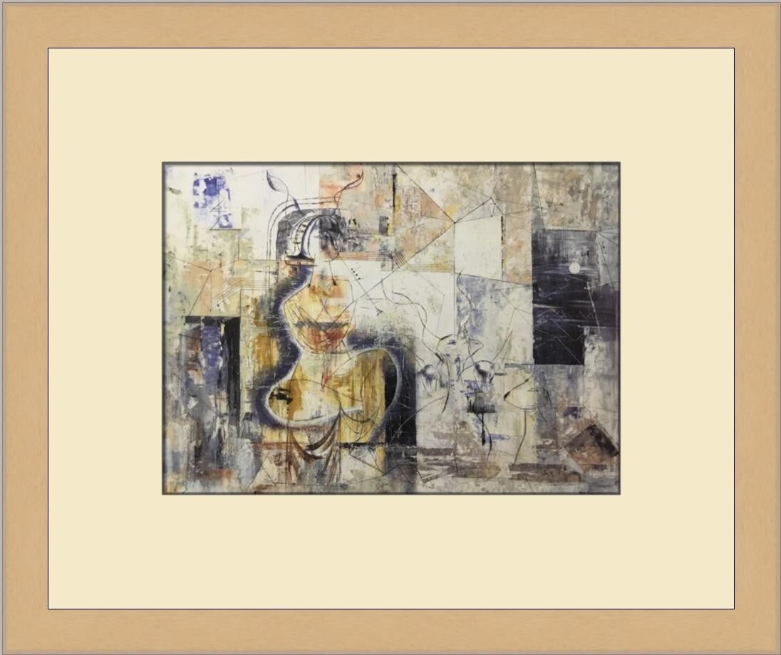 Tom Benrimo Revelry In Space Custom Framed Art Print: Tom Benrimo Revelry In Space Custom Framed Art Print This stunning custom framed print titled "Revelry In Space" by artist Tom Benrimo showcases contemporary art with a unique landscape orientation. C