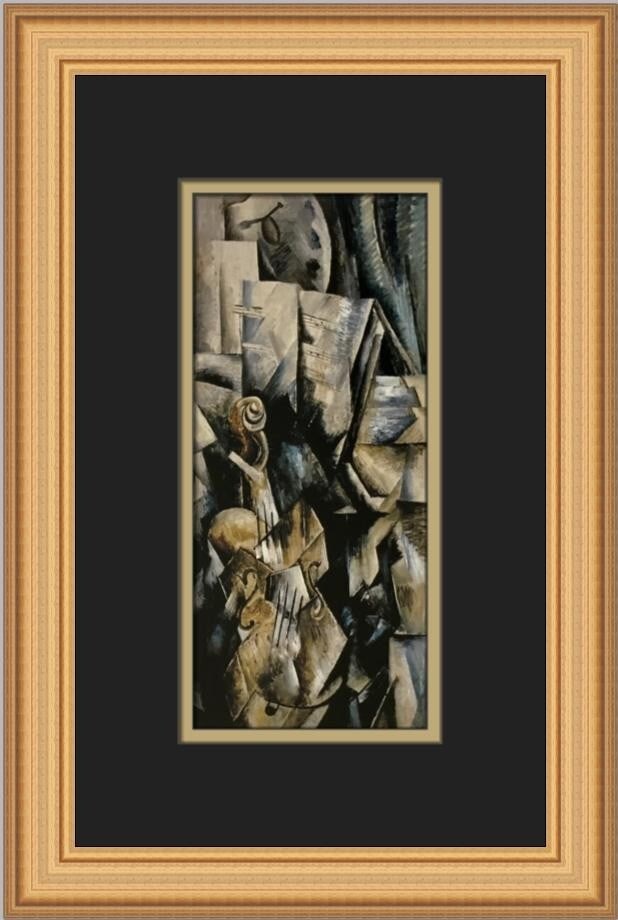 Georges Braque Violin and Palette Custom Framed Cubist Print (1 of 2)