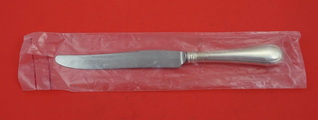 Alvin Virginia Sterling Silver Dinner Knife French Design New 9 1/2": Alvin Virginia Sterling Silver Dinner Knife French Design New 9 1/2" Introducing the Virginia by Alvin Sterling Silver Dinner Knife, a stunning piece crafted from high-quality sterling silver. This el