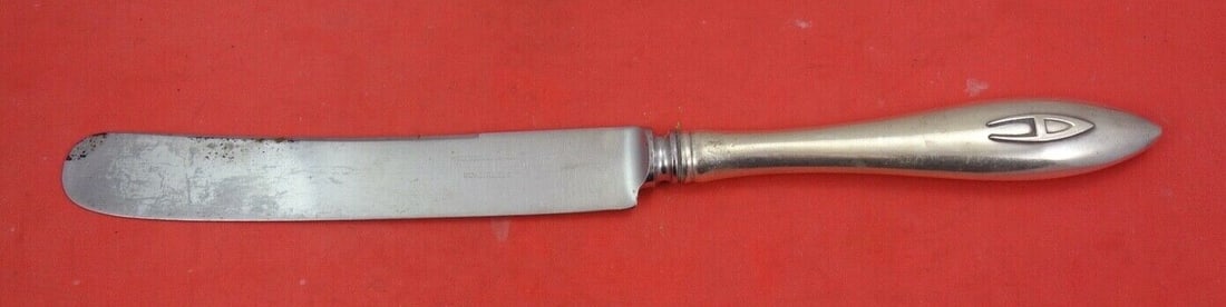 Shreve Buckingham Narrow Sterling Silver Dinner Knife Blunt 9 7/8" Monogrammed A (1 of 2)