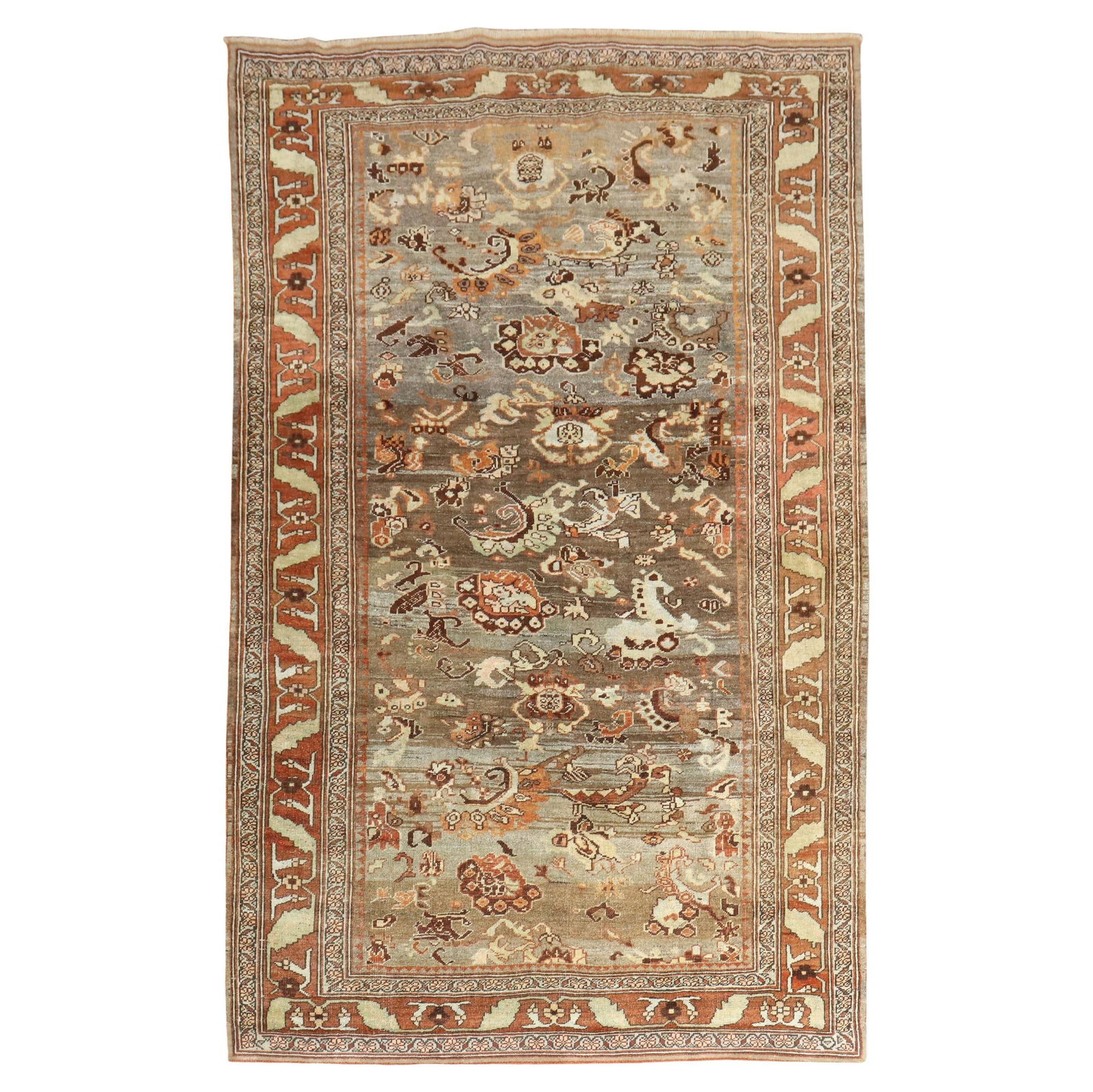 Bakshaish Style Antique Persian Bidjar Rug Wool Hand-Woven Accent 54 x 90 Inch (1 of 8)