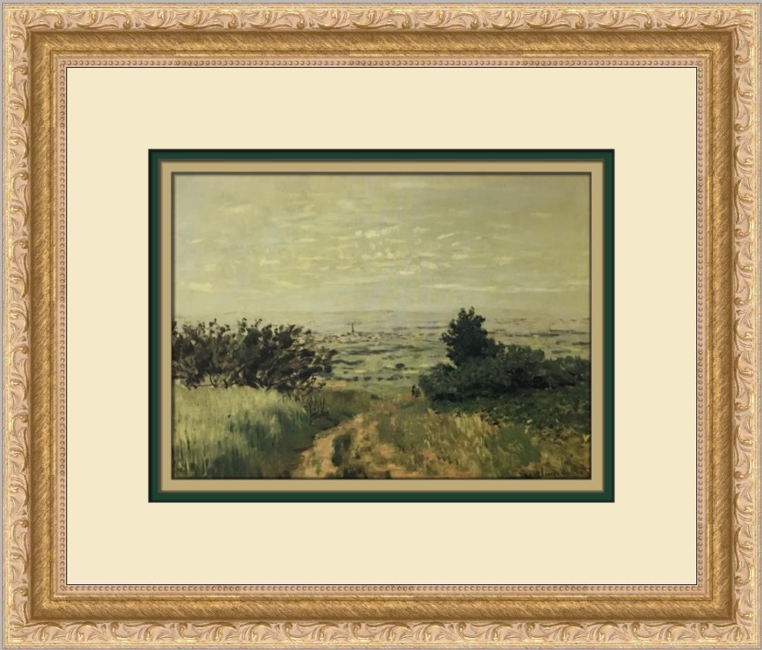 Claude Monet Argenteuil Plain Custom Framed Landscape Print: Claude Monet Argenteuil Plain Custom Framed Landscape Print This stunning custom framed print features Claude Monet's "Landscape View of The Argenteuil Plain," a remarkable piece that showcases the ar
