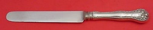 Gorham Lancaster Sterling Silver 8.5" Blunt Blade Knife: Gorham Lancaster Sterling Silver 8.5" Blunt Blade Knife Discover the elegance of the Lancaster pattern by Gorham with this exquisite sterling silver regular knife. Measuring 8 1/2 inches, this pre-own