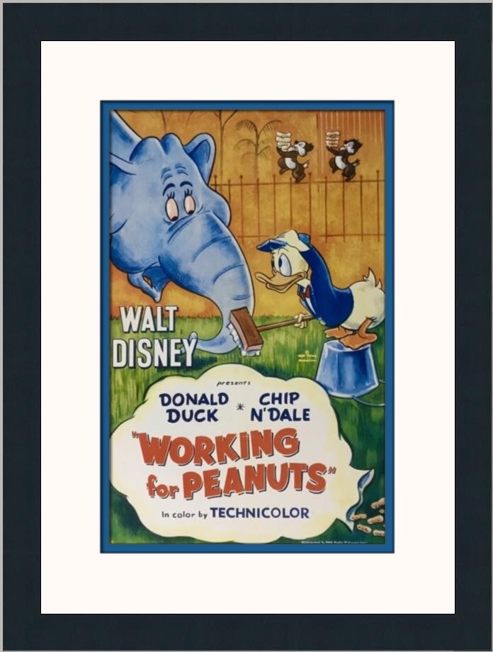 Disney Working for Peanuts Custom Framed Print 1992 Donald Duck Chip N Dale: Disney Working for Peanuts Custom Framed Print 1992 Donald Duck Chip N Dale Celebrate the whimsical charm of Disney with this custom framed print featuring Donald Duck and Chip 'n' Dale in the beloved