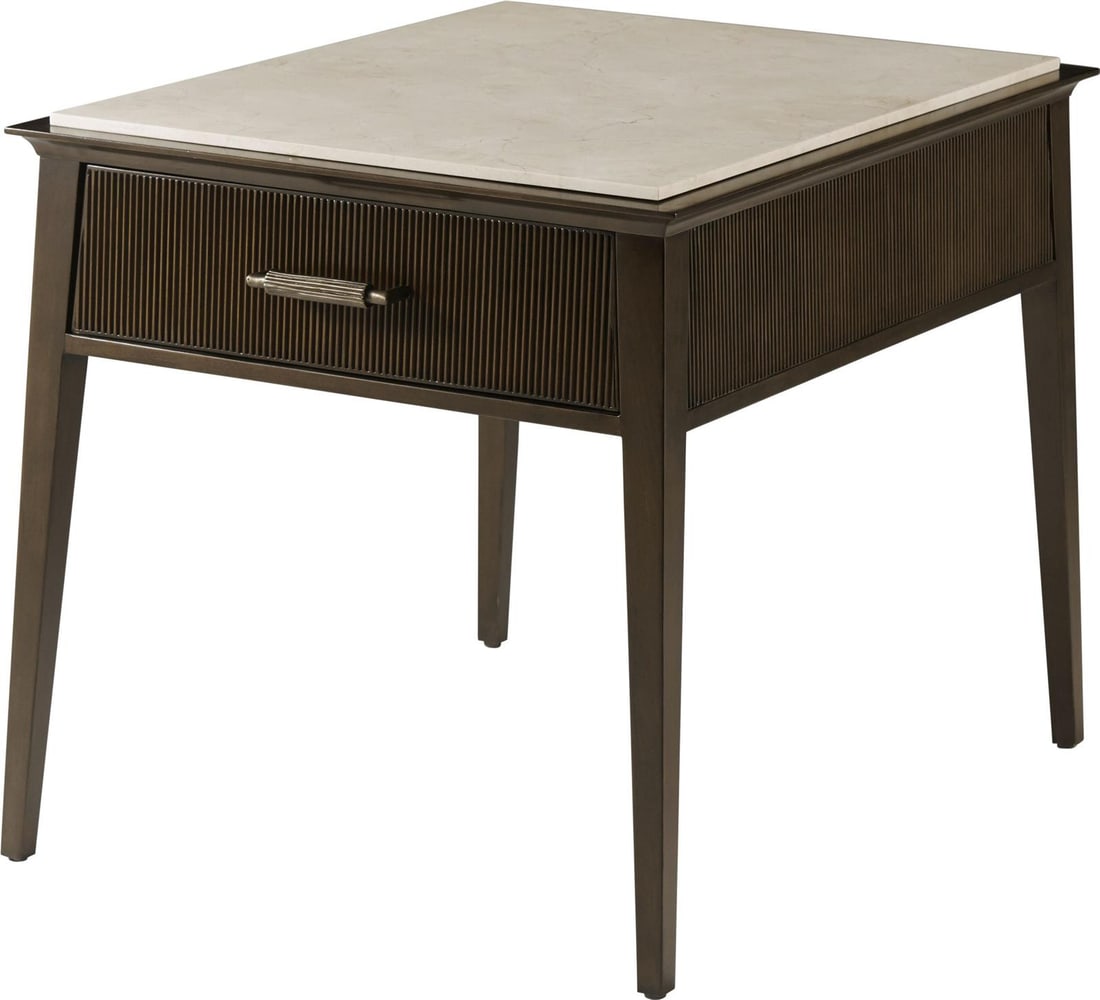 Theodore Alexander Lido Modern Drawer Side Table Bistre (1 of 2)