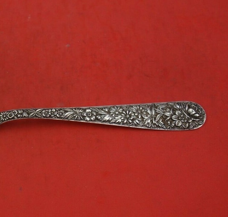 Kirk Sterling Silver 9.5" Serving Spoon Repousse Pattern - 3