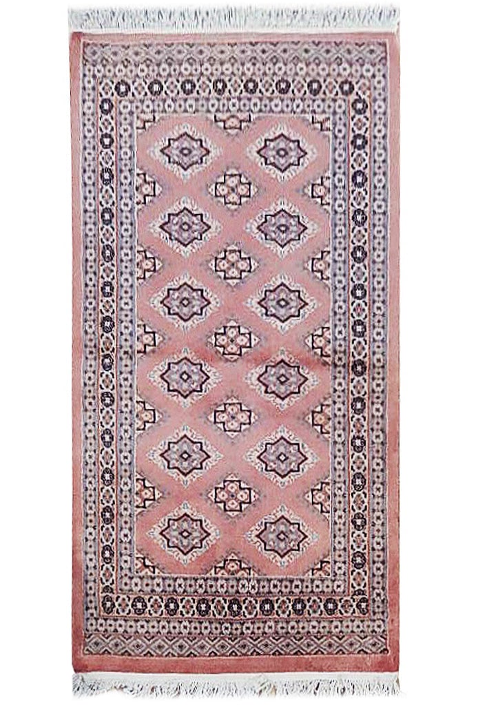 2'7" x 4'2" Hand-Knotted Red Jaldar Bokhara Area Rug: 2'7" x 4'2" Hand-Knotted Red Jaldar Bokhara Area Rug Free continental US Shipping Enhance your living space with this stunning 2.7 x 4.2 Red Jaldar Hand-knotted Bokhara Rug, a true embodiment of tradi