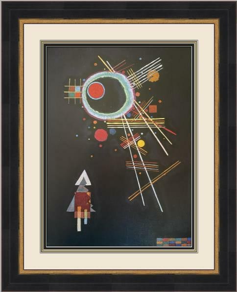 Wassily Kandinsky Radiating Custom Framed Art Print 2002: Wassily Kandinsky Radiating Custom Framed Art Print 2002 This stunning custom gallery framed print features the iconic work 'Radiating' by Wassily Kandinsky. Measuring 18 inches in width and 22 inches