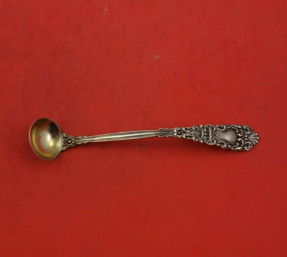 Renaissance Mustard Ladle by Dominick & Haff Sterling Silver 4 3/4" Gold Wash: Renaissance Mustard Ladle by Dominick & Haff Sterling Silver 4 3/4" Gold Wash Add a touch of elegance to your dining experience with this Renaissance mustard ladle by Dominick and Haff. Crafted from h