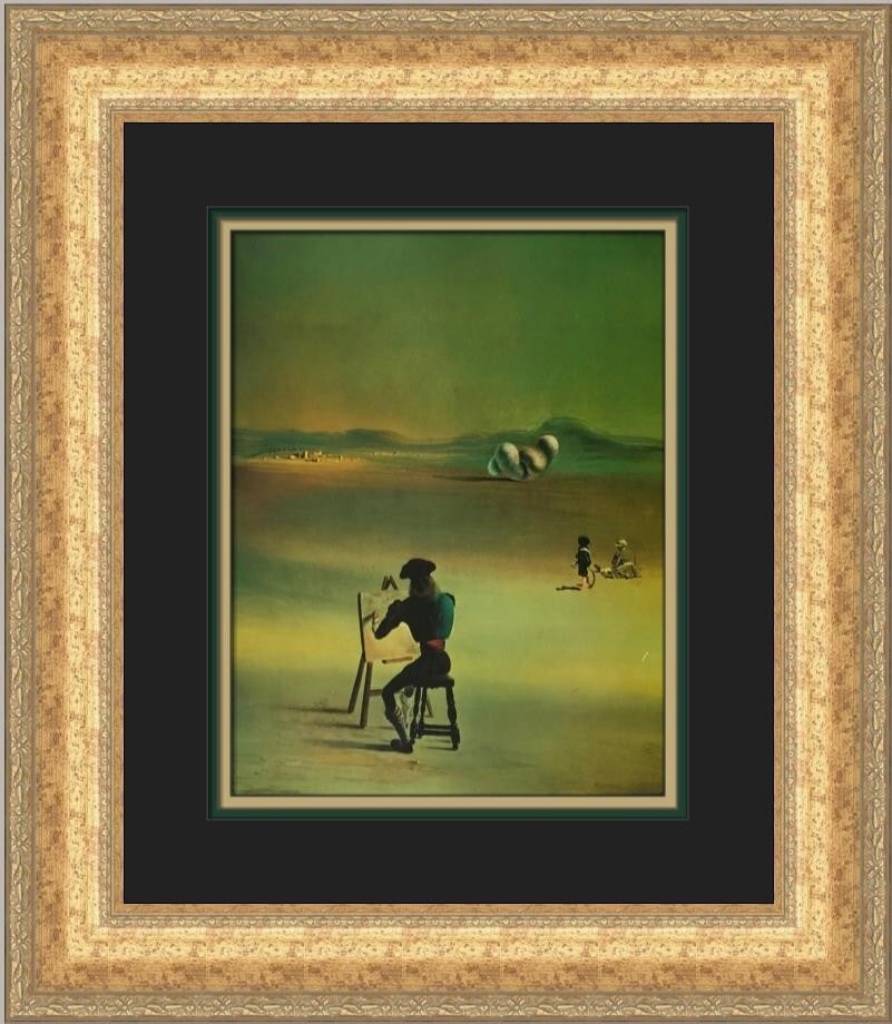 Salvador Dali Enigmatic Elements Framed Print 1983 Surrealism: Salvador Dali Enigmatic Elements Framed Print 1983 Surrealism This stunning custom framed print titled "Enigmatic Elements in the Landscape" by Salvador Dali showcases the artist's surrealistic style.