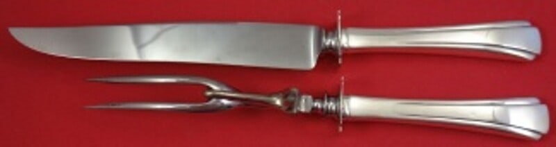 Richard Dimes Debutante Sterling Silver 2-Piece Steak Carving Set 11 1/4" (1 of 2)