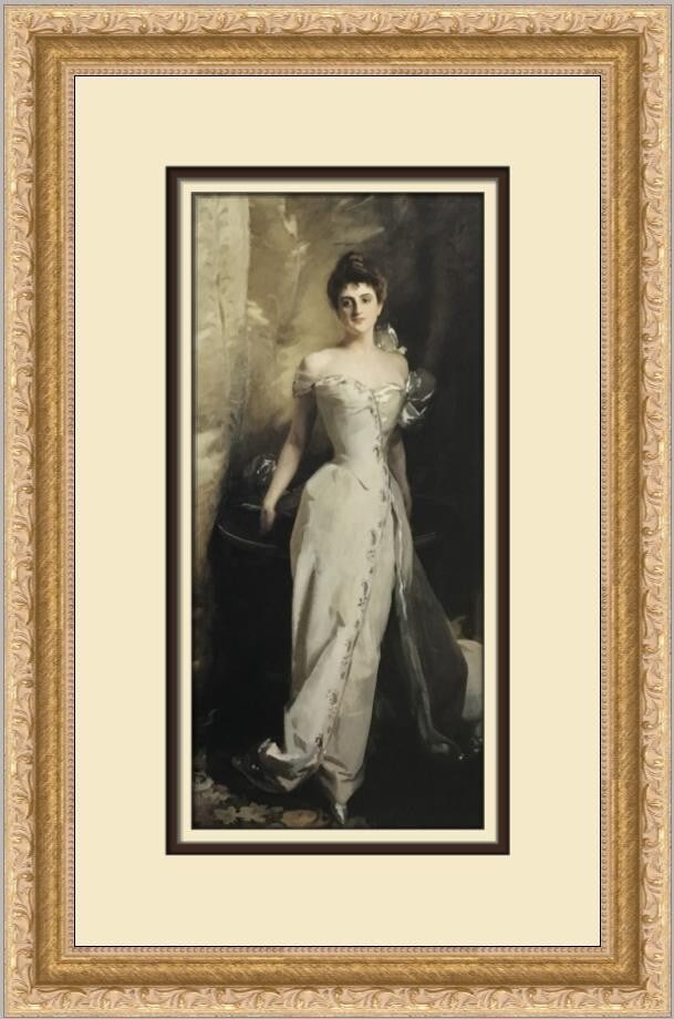John Singer Sargent Mrs Ralph Curtis Custom Framed Print 2003: John Singer Sargent Mrs Ralph Curtis Custom Framed Print 2003 This exquisite print titled 'Mrs. Ralph Curtis' by renowned artist John Singer Sargent captures the essence of Impressionism. Measuring 11