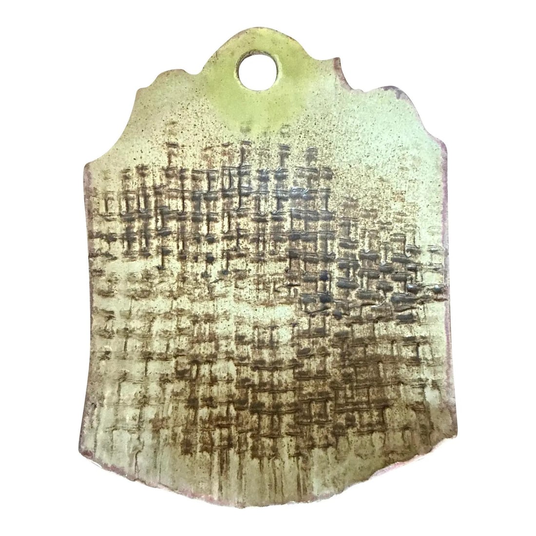 Hand-Built Stoneware Studio Pottery Tray with Woven Texture Boho Vintage: Hand-Built Stoneware Studio Pottery Tray with Woven Texture Boho Vintage This vintage studio pottery tray is hand-built using the slab technique, showcasing an organic form with irregular, free-form e