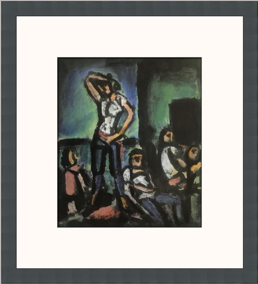 Georges Renault The Workers Custom Framed Surrealist Print 2003: Georges Renault The Workers Custom Framed Surrealist Print 2003 This custom framed print titled "The Workers" by Georges Renault captures the essence of surrealism, showcasing a unique artistic perspe