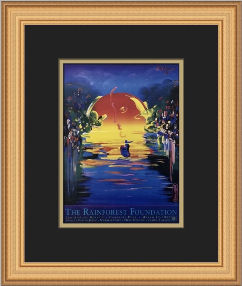 Peter Max The Rainforest Foundation Custom Framed Pop Art Print (1 of 2)