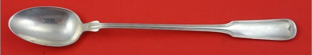 Gorham Sterling Silver Threaded Antique Iced Tea Spoon 7 3/8 in: Gorham Sterling Silver Threaded Antique Iced Tea Spoon 7 3/8 in This exquisite iced tea spoon from Gorham showcases the elegant Threaded / Threaded Antique pattern, crafted from high-quality sterling