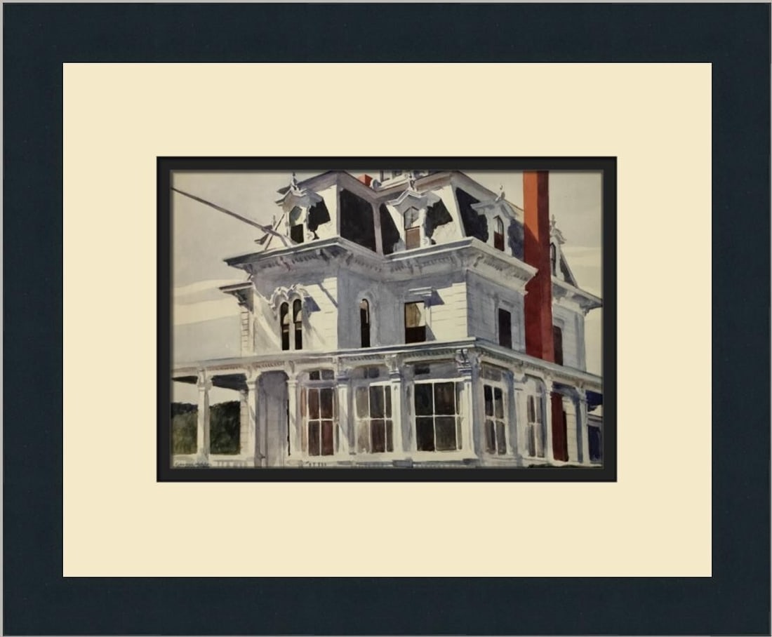 Edward Hopper Talbot's House Custom Framed Art Print 12 x 14: Edward Hopper Talbot's House Custom Framed Art Print 12 x 14 This custom framed print titled 'Talbot's House' by Edward Hopper showcases the artist's signature realism style. Measuring 12 in. x 14 in.