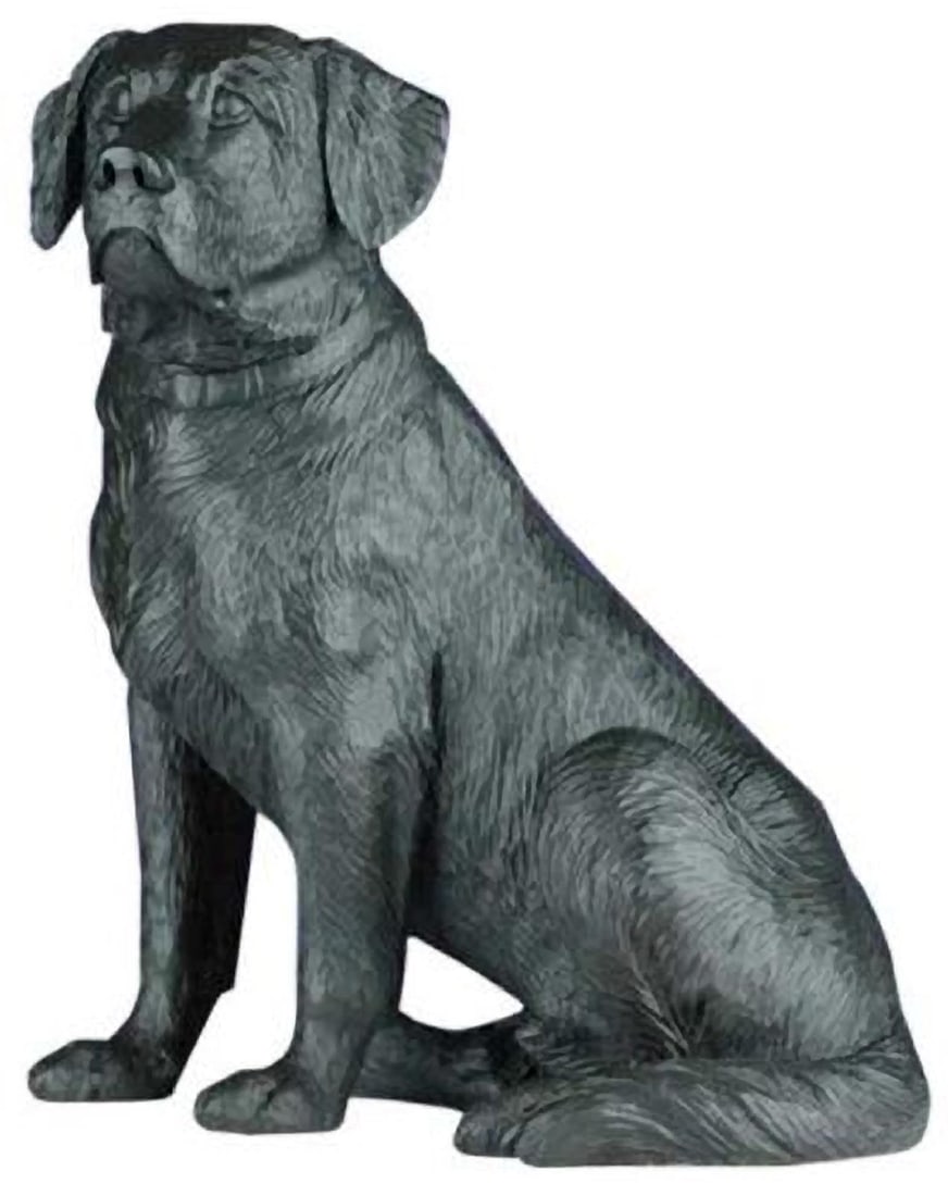 Hand-Cast Black Labrador Dog Statue by OK Casting Lodge Style: Hand-Cast Black Labrador Dog Statue by OK Casting Lodge Style This beautiful Black Labrador Dog Statue captures the essence of a stoic black lab, making it a perfect addition to any lodge-style decor.