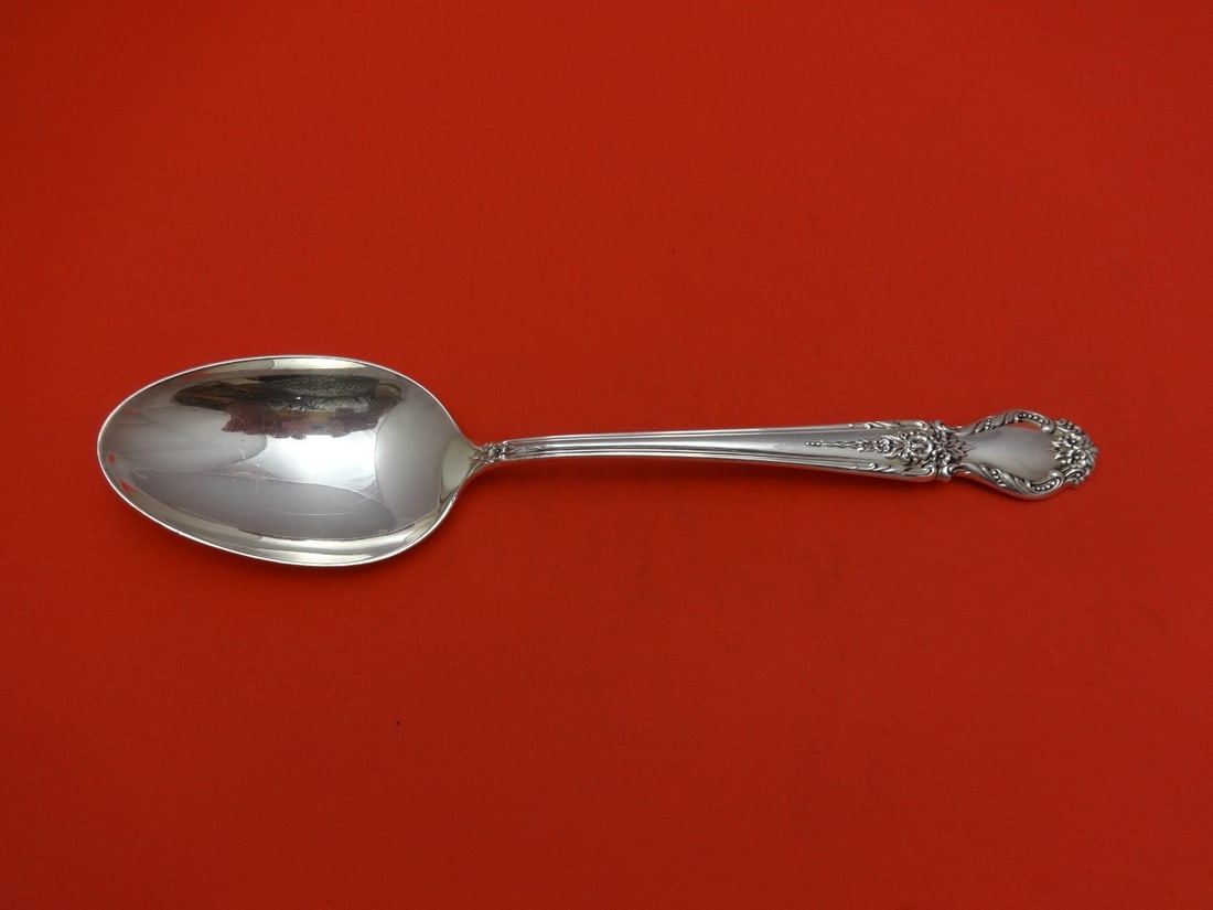 International Sterling Silver Brocade Serving Spoon 8.5 Vintage (1 of 1)
