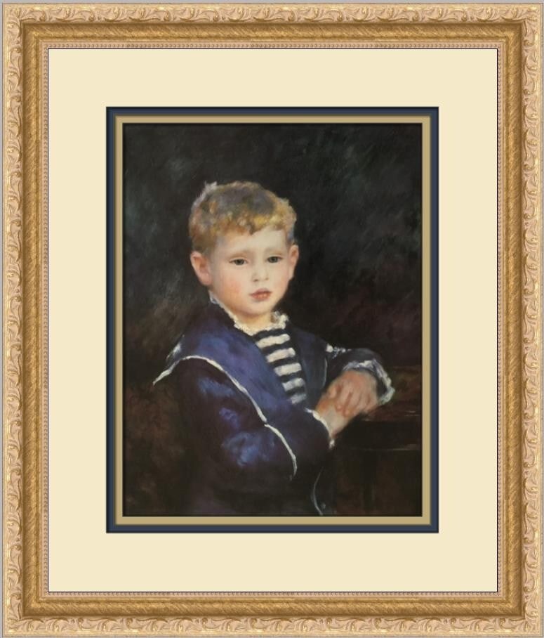 Renoir Portrait of Paul Haviland Custom Framed Print 16 x 14: Renoir Portrait of Paul Haviland Custom Framed Print 16 x 14 This custom framed print features Pierre-Auguste Renoir's "Portrait of Paul Haviland," a stunning representation of Impressionism and Reali