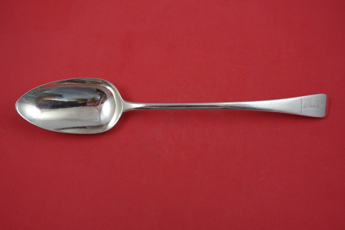 Steven Adams Georgian Sterling Silver Platter Spoon 1801 11 3/4 Inch: Steven Adams Georgian Sterling Silver Platter Spoon 1801 11 3/4 Inch This exquisite English Georgian sterling silver platter spoon, crafted by Steven Adams in 1801, showcases elegant craftsmanship and