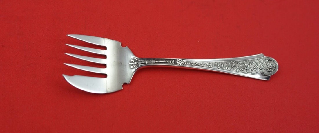 Gorham Floral Sterling Silver 5-Tine Sardine Fork 4.75" (1 of 2)